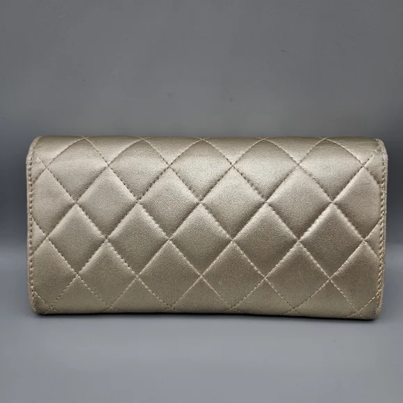 CHANEL Authentic Gold Flap Wallet/Clutch - Picture 5 of 16